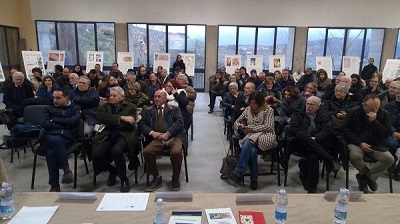 Il numeroso pubblico intervenuto alla presentazione della Via di Francesco Variante Tiberina 