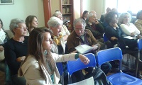 Un momento della presentazione presso il centro anziani di Magliano Sabina. 